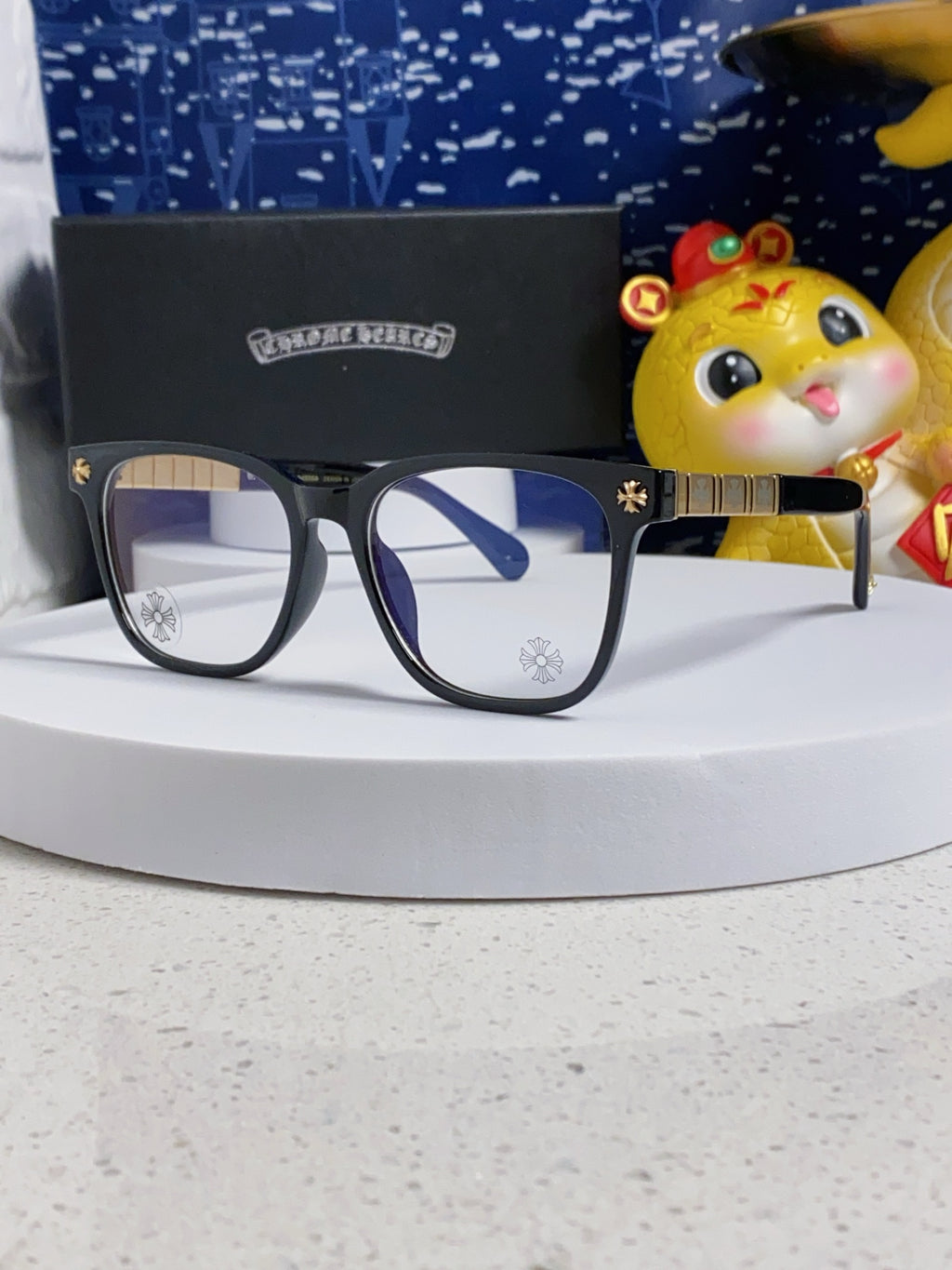 Chrome Hearts 2025 Nouvelles montures de lunettes rétro artistiques pour femmes, sans correction, adaptables