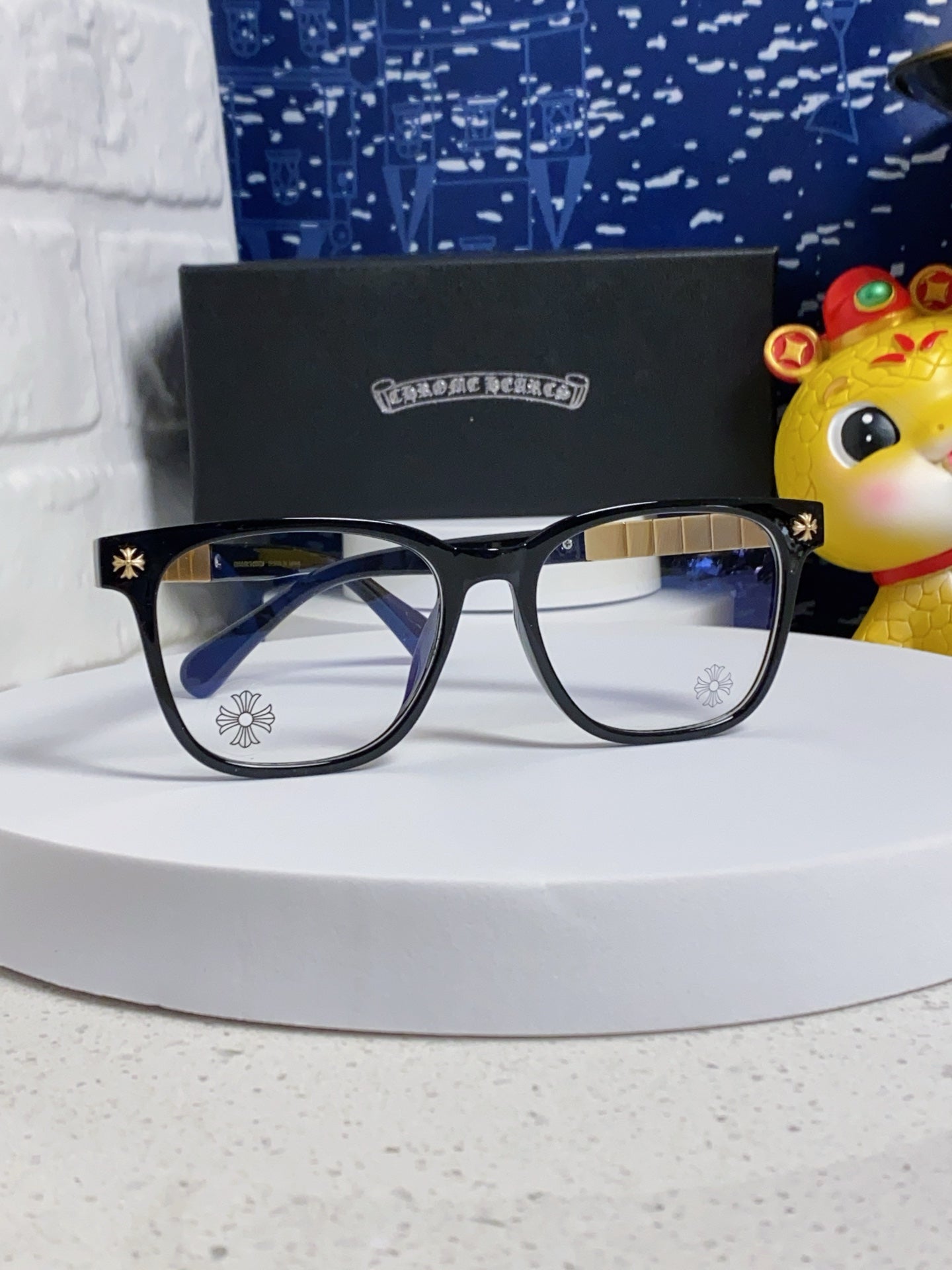 Chrome Hearts 2025 Nouvelles montures de lunettes rétro artistiques pour femmes, sans correction, adaptables