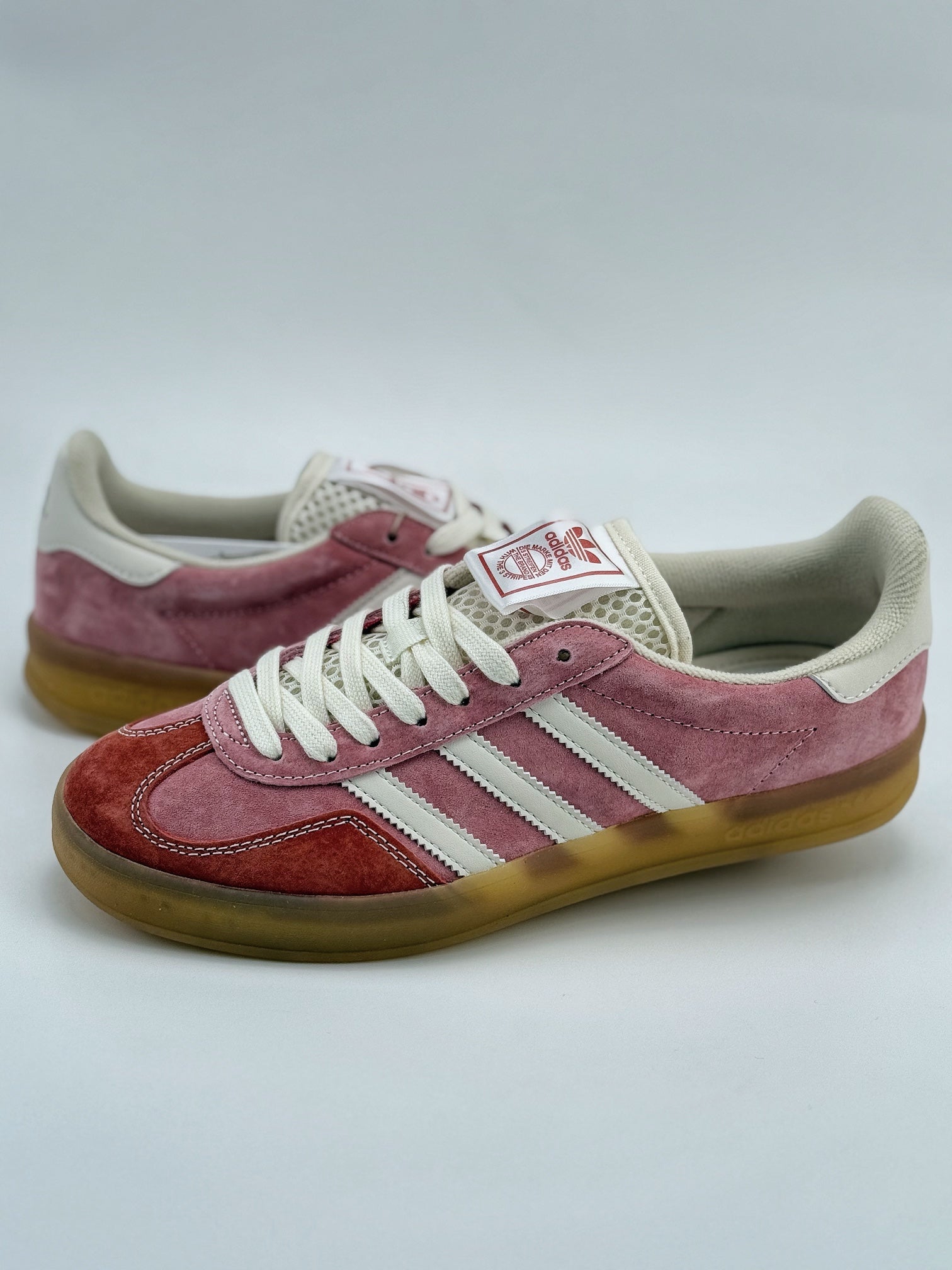 Exclusivité CX Authentique 【AD】 adidas Originals Gazelle INdoor END Rose Fleur de Cerisier à Logo Trèfle. Baskets basses décontract