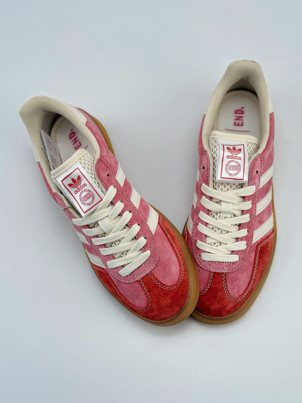 Exclusivité CX Authentique 【AD】 adidas Originals Gazelle INdoor END Rose Fleur de Cerisier à Logo Trèfle. Baskets basses décontract