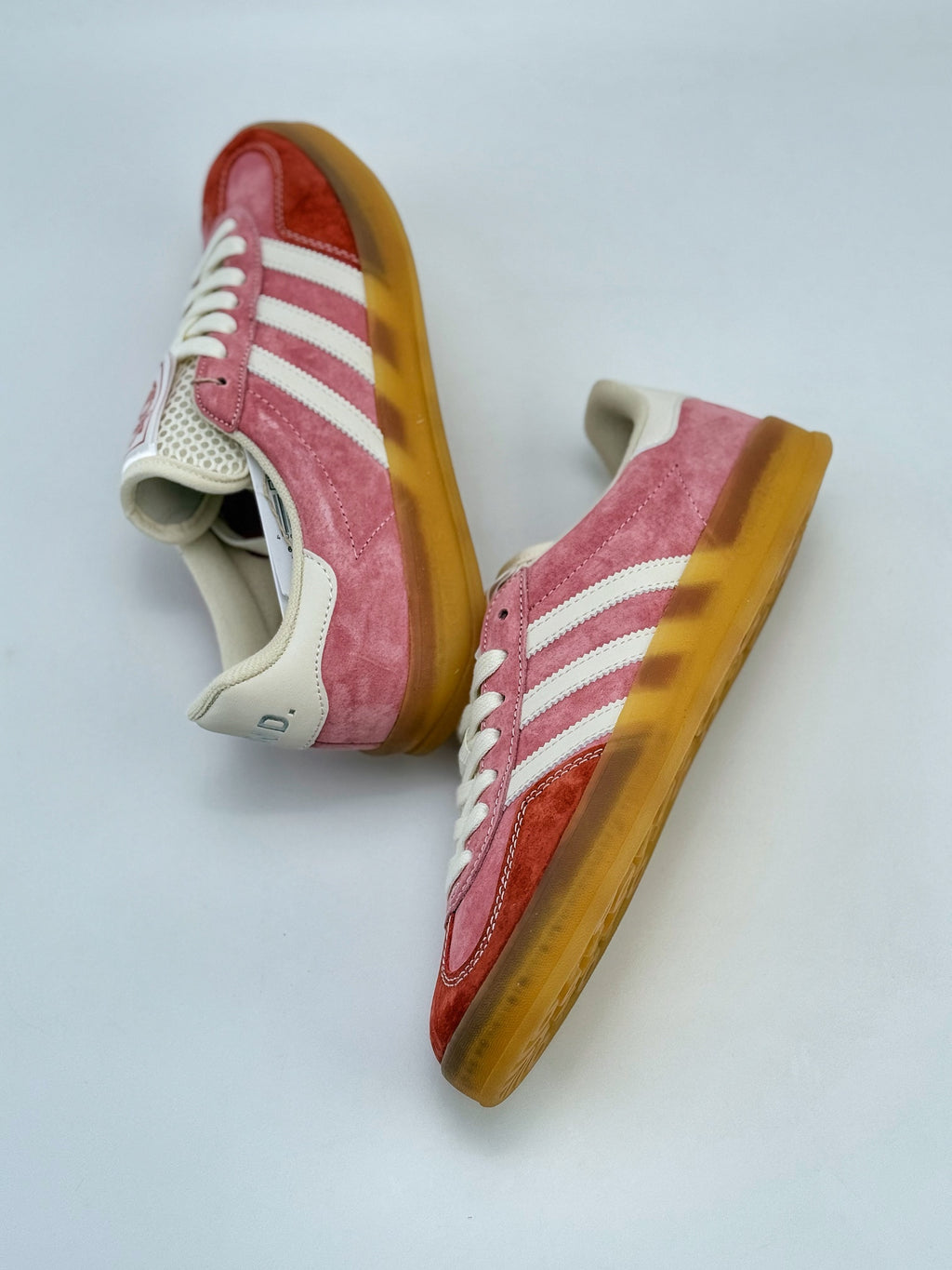 Exclusivité CX Authentique 【AD】 adidas Originals Gazelle INdoor END Rose Fleur de Cerisier à Logo Trèfle. Baskets basses décontract